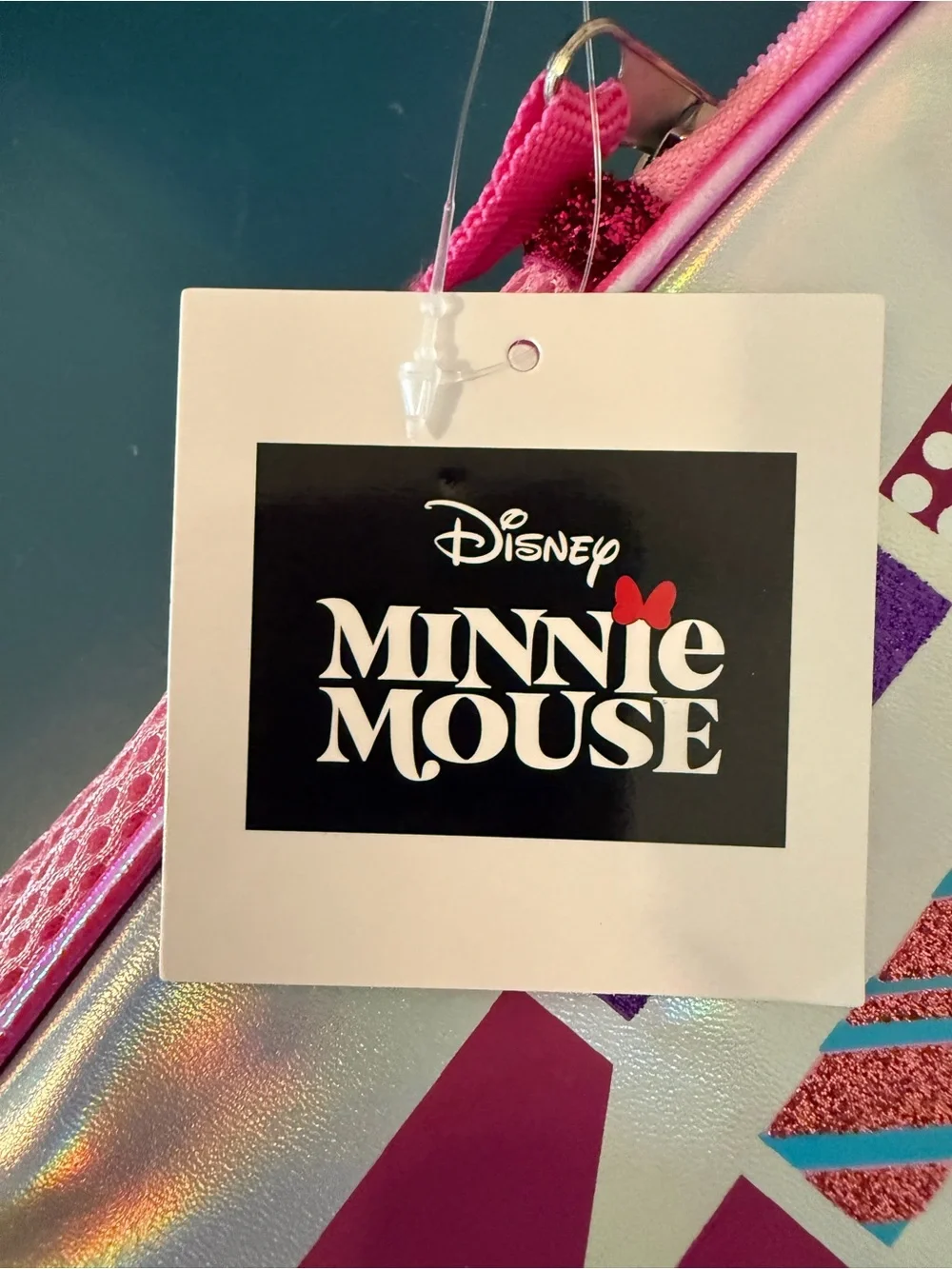 Disney Minnie Mouse Iridescent Pink Kids Backpack